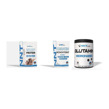 NNT Labs Marken-Trio: Whey 450g + Creatin Monohy + Glutamin – alle enthaltenen Artikel