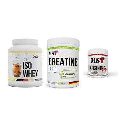 MST Marken-Trio: Iso Clear + Creatin Pro CREAPURE + Arginine RAW – alle enthaltenen Artikel