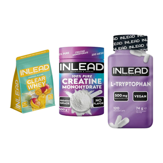 INLEAD Marken-Trio: Clear Whey + Creatine + L-Tryptophan – alle enthaltenen Artikel