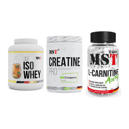 MST Marken-Trio: Iso Clear + Creatin Pro + L-Carnitine – alle enthaltenen Artikel