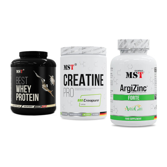 MST Marken-Trio: Best Whey + Creatin Pro + ArgiZinc Forte – alle enthaltenen Artikel