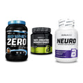 BioTech USA Marken-Trio: Iso Whey Zero + Creatine Monohydrate + Neuro – alle enthaltenen Artikel