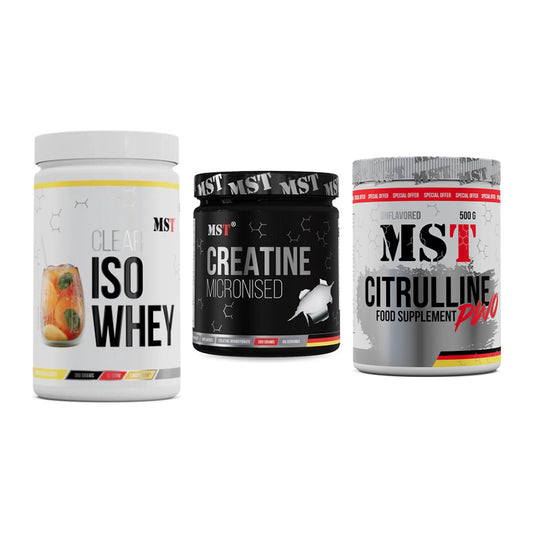 MST Marken-Trio: Iso Clear + Creatin Monohyd + Citrulline – alle enthaltenen Artikel