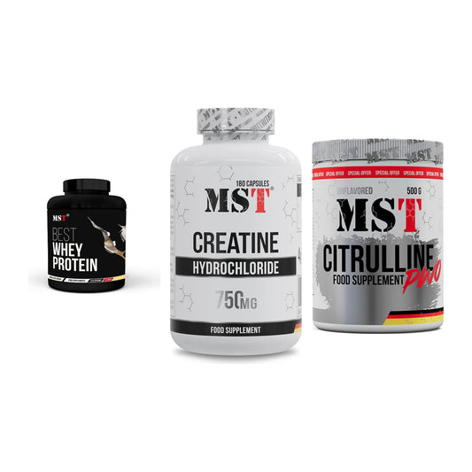 MST Marken-Trio: Best Whey + Creatine HCL + Citrulline – alle enthaltenen Artikel