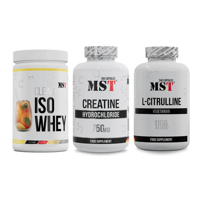 MST Marken-Trio: Iso Clear + Creatine HCL + Citrulline – alle enthaltenen Artikel