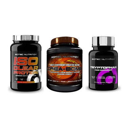 Scitec Nutrition Marken-Trio: IsoClear Protein + Crea-Bomb + 1 weitere – alle enthaltenen Artikel