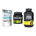 BioTech USA Marken-Trio: 100% Pure + Crea Zero + Mega Amino – alle enthaltenen Artikel
