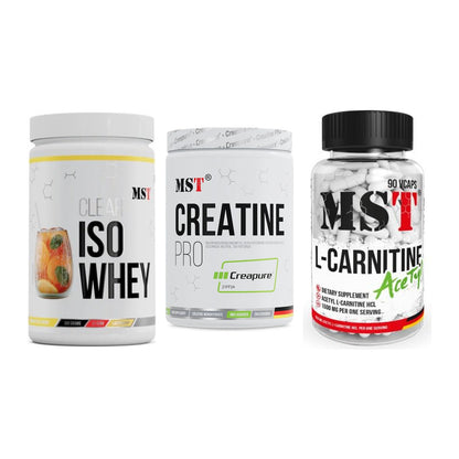 MST Marken-Trio: Iso Clear + Creatin Pro + L-Carnitine – alle enthaltenen Artikel