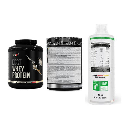 MST Marken-Trio: Best Whey + Creatin Monohyd + L-Carnitine – alle enthaltenen Artikel
