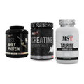 MST Marken-Trio: Best Whey Protein + Creatin Monohydrate + Taurine – alle enthaltenen Artikel