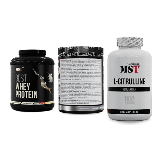 MST Marken-Trio: Best Whey + Creatin Monohyd + Citrulline – alle enthaltenen Artikel