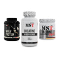MST Marken-Trio: Best Whey Protein + Creatin HCL + Taurine – alle enthaltenen Artikel