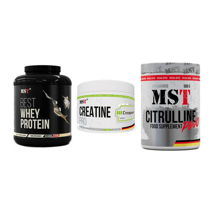 MST Marken-Trio: Best Whey + Creatin Pro + Citrulline – alle enthaltenen Artikel