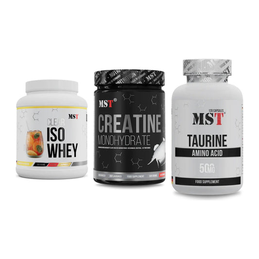 MST Marken-Trio: Iso Clear + Creatin Monohydrate + Taurine – alle enthaltenen Artikel