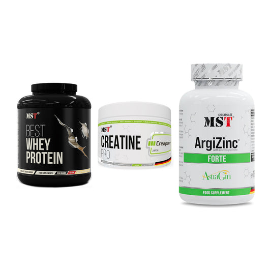 MST Marken-Trio: Best Whey + Creatin Pro + ArgiZinc Forte – alle enthaltenen Artikel