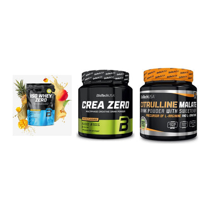 BioTech USA Marken-Trio: Iso Whey Zero + Crea Zero + Citrulline – alle enthaltenen Artikel