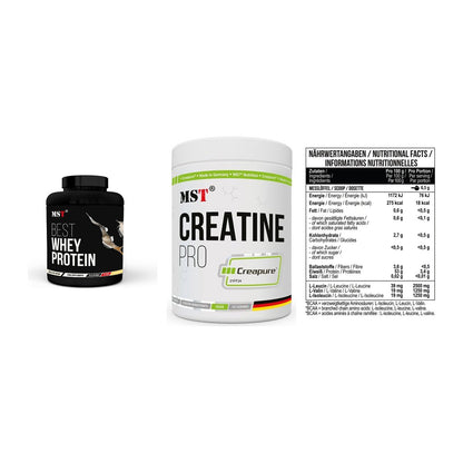 MST Marken-Trio: Best Whey Protein + Creatin Pro CREAPURE + BCAA Zero – alle enthaltenen Artikel