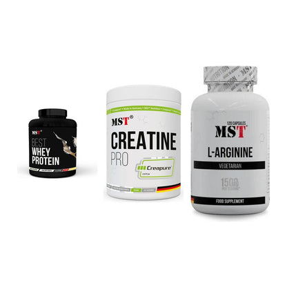 MST Marken-Trio: Best Whey + Creatin Pro + L-Arginine 120 – alle enthaltenen Artikel