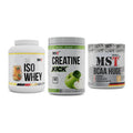 MST Marken-Trio: Iso Clear 900g + Creatine Kick + BCAA Huge 200 – alle enthaltenen Artikel