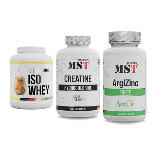 MST Marken-Trio: Iso Clear + Creatine HCL + ArgiZinc Forte – alle enthaltenen Artikel