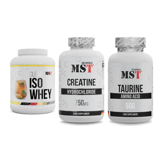 MST Marken-Trio: Iso Clear + Creatine HCL + Taurine – alle enthaltenen Artikel