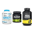 BioTech USA Marken-Trio: 100% Pure + Creatine + Mega Amino – alle enthaltenen Artikel