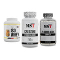 MST Marken-Trio: Iso Clear 900g + Creatin HCL + 21 Amino Acids – alle enthaltenen Artikel