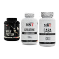 MST Marken-Trio: Best Whey Protein + Creatine HCL + GABA 1000mg – alle enthaltenen Artikel