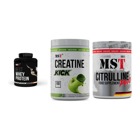 MST Marken-Trio: Best Whey + Creatine Kick + Citrulline – alle enthaltenen Artikel