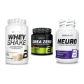BioTech USA Marken-Trio: Whey Shake + Crea Zero + Neuro – alle enthaltenen Artikel