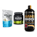 BioTech USA Marken-Trio: 100% Pure + Creatine + AAKG Shock – alle enthaltenen Artikel