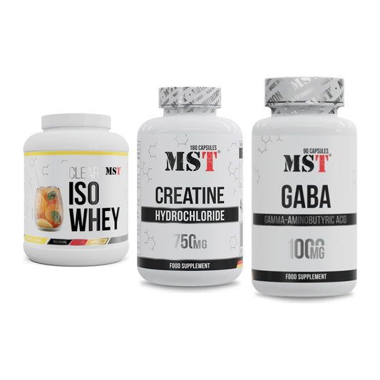 MST Marken-Trio: Iso Clear + Creatine HCL + GABA 1000mg – alle enthaltenen Artikel