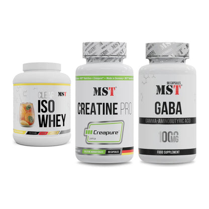 MST Marken-Trio: Iso Clear + Creatine Pro CREAPURE + GABA 1000mg – alle enthaltenen Artikel