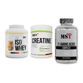 MST Marken-Trio: Iso Clear 900g + Creatin Pro + 21 Amino Acids – alle enthaltenen Artikel