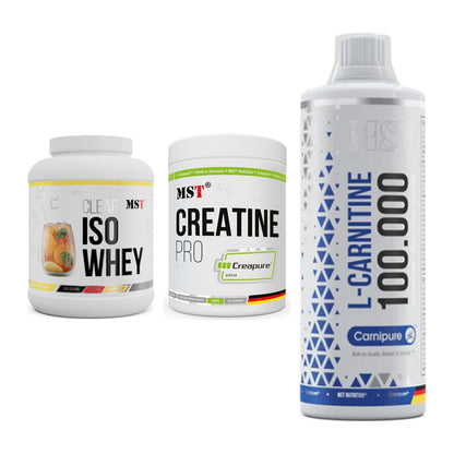 MST Marken-Trio: Iso Clear + Creatin Pro + L-Carnitine – alle enthaltenen Artikel