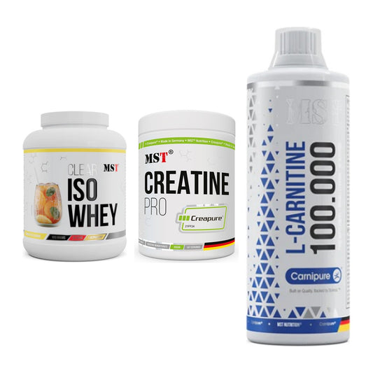 MST Marken-Trio: Iso Clear + Creatin Pro + L-Carnitine – alle enthaltenen Artikel