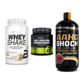 BioTech USA Marken-Trio: Whey Shake + Creatine + AAKG Shock – alle enthaltenen Artikel
