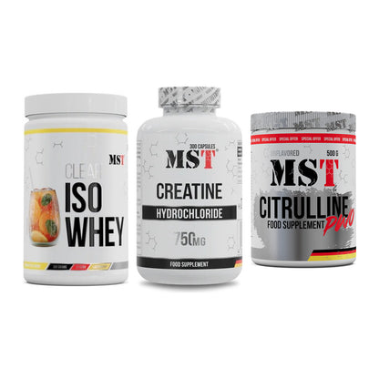 MST Marken-Trio: Iso Clear + Creatine HCL + Citrulline – alle enthaltenen Artikel