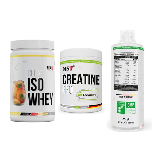 MST Marken-Trio: Iso Clear + Creatin Pro + L-Carnitine – alle enthaltenen Artikel