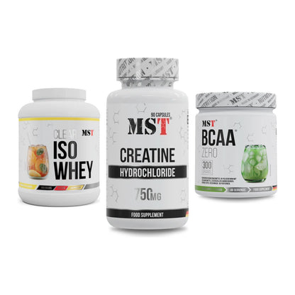 MST Marken-Trio: Iso Clear + Creatin HCL + BCAA Zero – alle enthaltenen Artikel