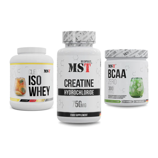 MST Marken-Trio: Iso Clear + Creatin HCL + BCAA Zero – alle enthaltenen Artikel