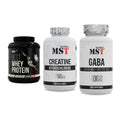 MST Marken-Trio: Best Whey Protein + Creatine HCL + GABA 1000mg – alle enthaltenen Artikel