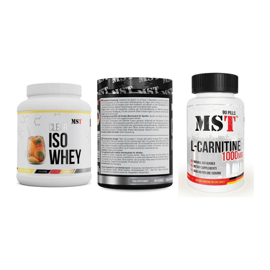 MST Marken-Trio: Iso Clear + Creatin Monohyd + L-Carnitine – alle enthaltenen Artikel
