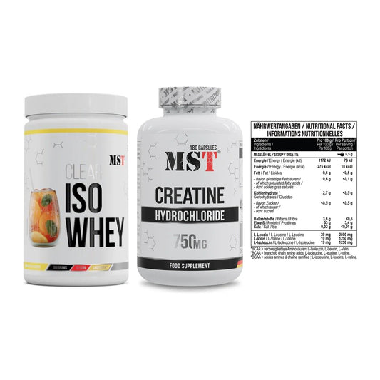 MST Marken-Trio: Iso Clear + Creatine HCL + BCAA Zero – alle enthaltenen Artikel