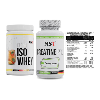 MST Marken-Trio: Iso Clear + Creatine Pro CREAPURE + BCAA Zero – alle enthaltenen Artikel