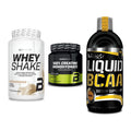 BioTech USA Marken-Trio: Whey Shake + Creatine + Liquid BCAA – alle enthaltenen Artikel