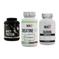 MST Marken-Trio: Best Whey Protein + Creatine Pro CREAPURE + Taurine – alle enthaltenen Artikel