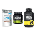 BioTech USA Marken-Trio: 100% Pure + Creatine + Mega Amino – alle enthaltenen Artikel