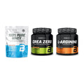 BioTech USA Marken-Trio: 100% Pure Whey + Crea Zero + L-Arginin – alle enthaltenen Artikel