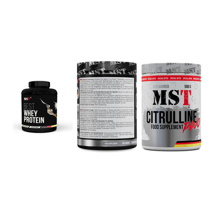 MST Marken-Trio: Best Whey + Creatin Monohyd + Citrulline – alle enthaltenen Artikel